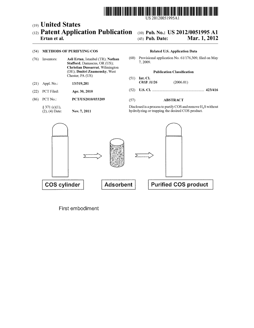 METHODS OF PURIFYING COS - diagram, schematic, and image 01