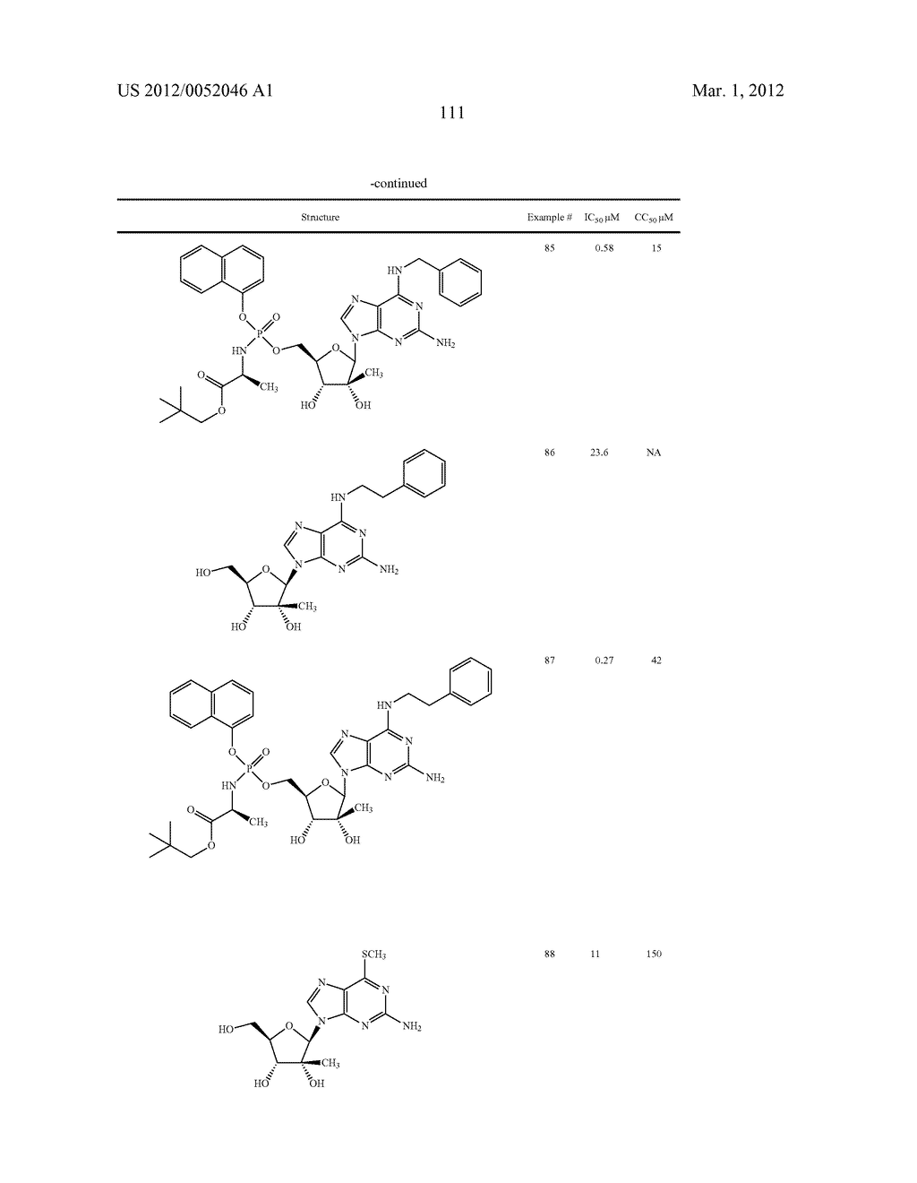 Phosphoramidate Derivatives of Guanosine Nucleoside Compunds for Treatment     of Viral Infections - diagram, schematic, and image 112