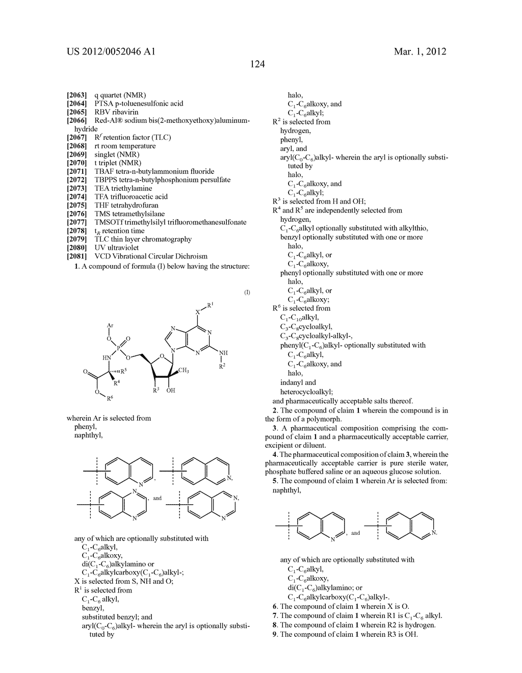 Phosphoramidate Derivatives of Guanosine Nucleoside Compunds for Treatment     of Viral Infections - diagram, schematic, and image 125