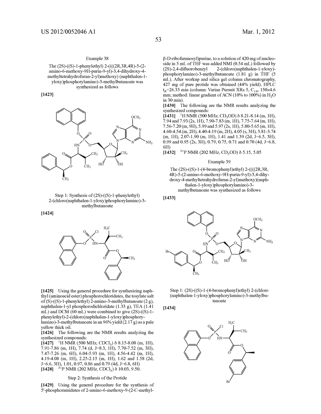 Phosphoramidate Derivatives of Guanosine Nucleoside Compunds for Treatment     of Viral Infections - diagram, schematic, and image 54