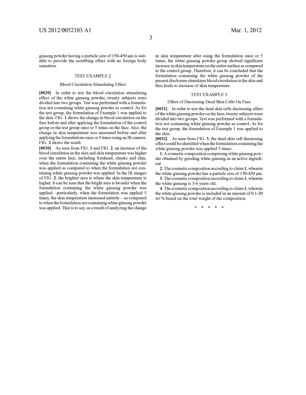 COSMETIC COMPOSITION CONTAINING WHITE GINSENG POWDER - diagram, schematic, and image 06