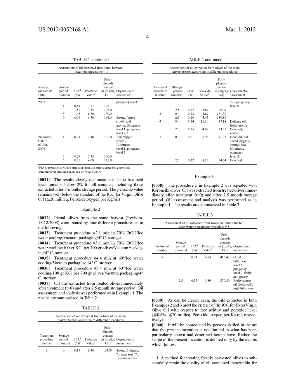  METHOD FOR TREATING OLIVES TO BE UTILIZED FOR OLIVE OIL PRODUCTION - diagram, schematic, and image 06