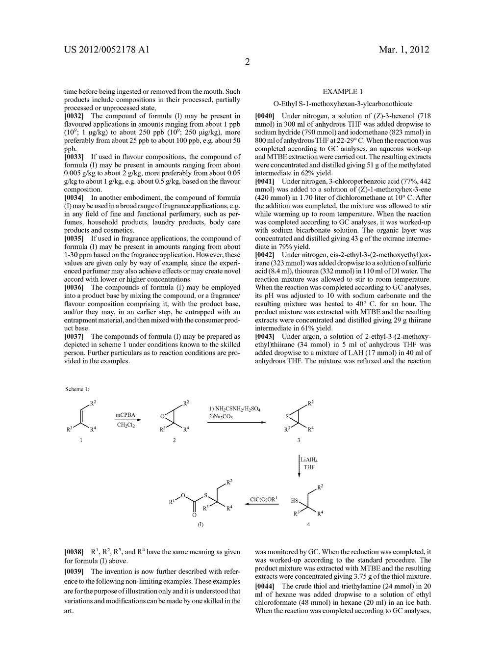 Carbonothioates As Flavours and Fragrances - diagram, schematic, and image 03