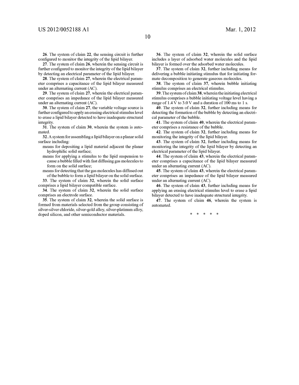 Systems and methods for assembling a lipid bilayer on a substantially     planar solid surface - diagram, schematic, and image 26