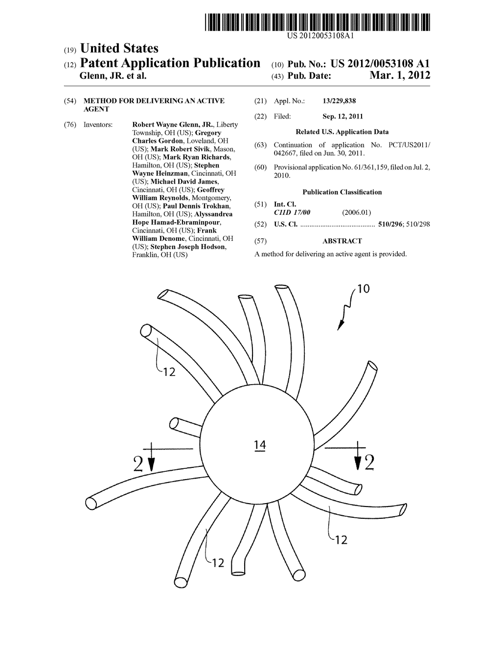 METHOD FOR DELIVERING AN ACTIVE AGENT - diagram, schematic, and image 01