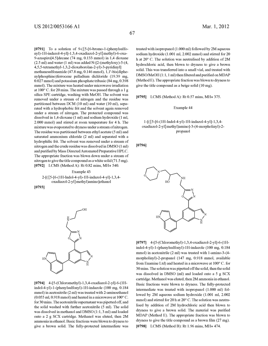 4-Oxadiazol-2-YL-Indazoles as Inhibitors of P13 Kinases - diagram, schematic, and image 68
