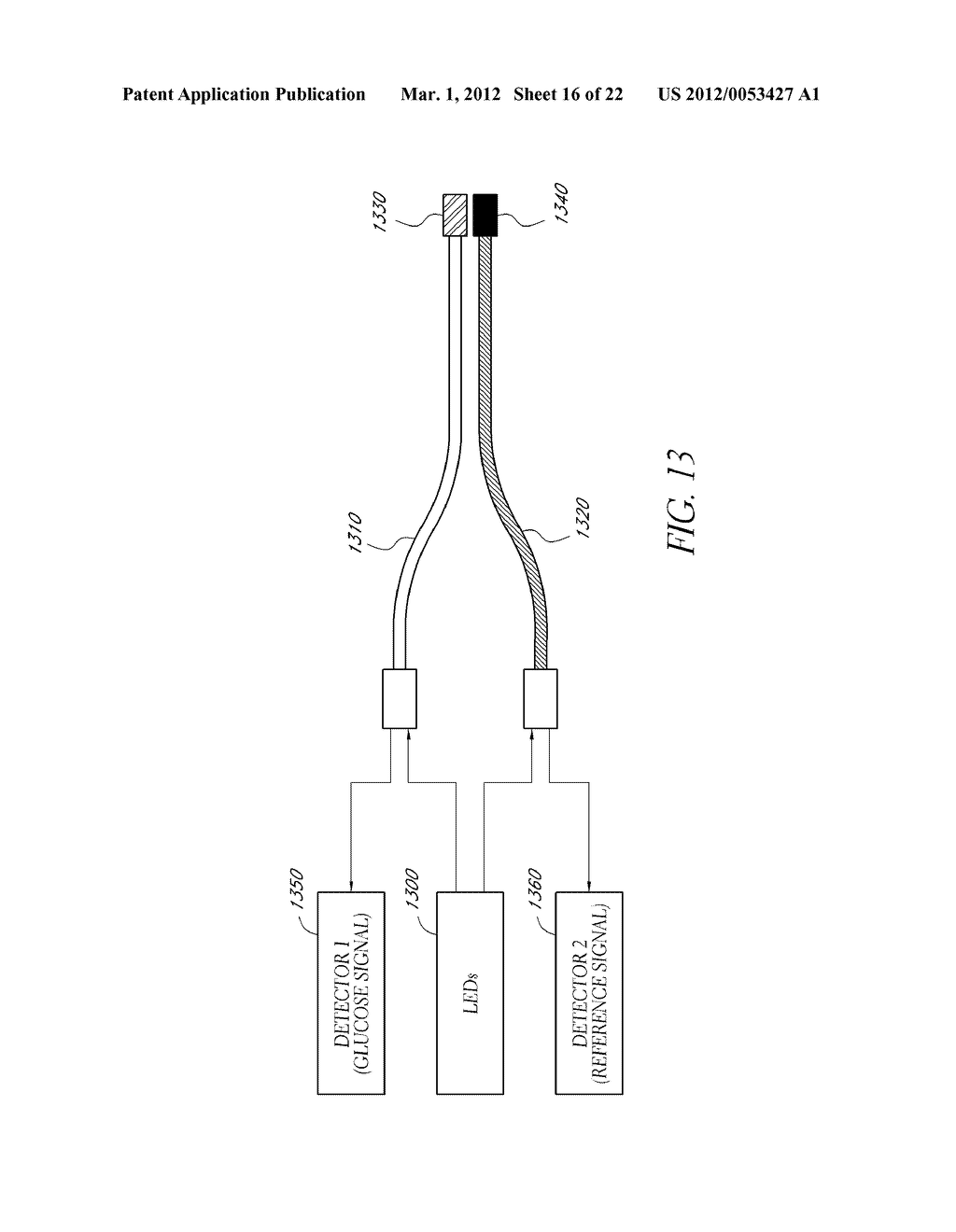 OPTICAL SENSOR CONFIGURATION AND METHODS FOR MONITORING GLUCOSE ACTIVITY     IN INTERSTITIAL FLUID - diagram, schematic, and image 17