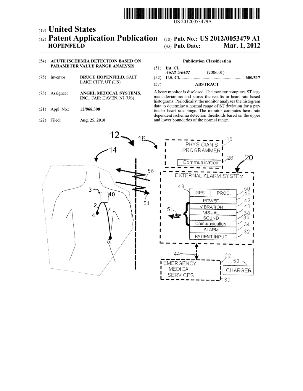 ACUTE ISCHEMIA DETECTION BASED ON PARAMETER VALUE RANGE ANALYSIS - diagram, schematic, and image 01