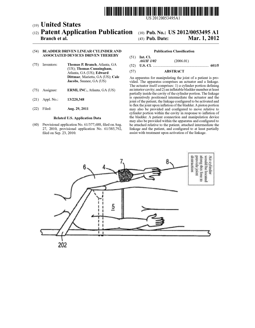 Bladder Driven Linear Cylinder and Associated Devices Driven Thereby - diagram, schematic, and image 01