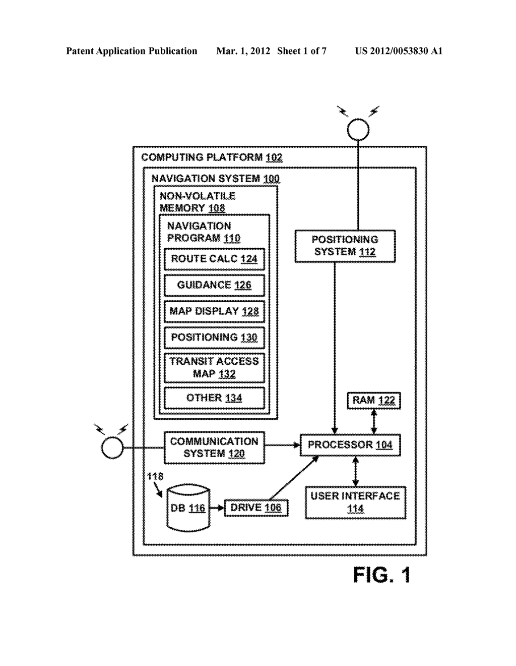 METHOD OF OPERATING A NAVIGATION SYSTEM TO PROVIDE A TRANSIT ACCESS MAP - diagram, schematic, and image 02