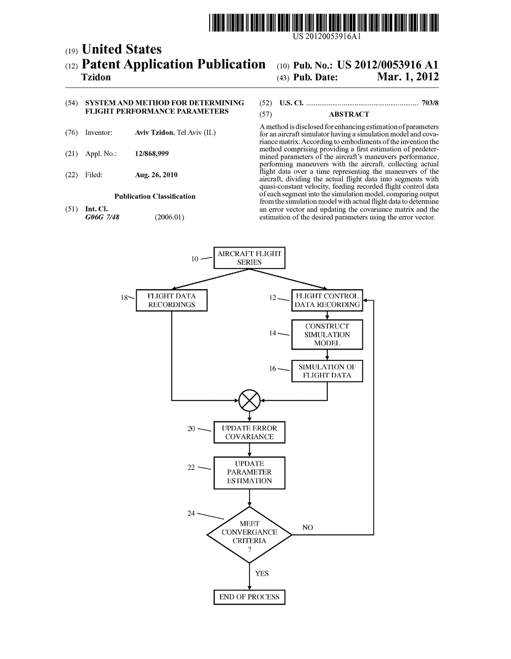 SYSTEM AND METHOD FOR DETERMINING FLIGHT PERFORMANCE PARAMETERS - diagram, schematic, and image 01