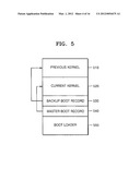 METHOD AND SYSTEM FOR BOOTING AND AUTOMATICALLY UPDATING SOFTWARE, AND     RECOVERING FROM UPDATE ERROR, AND COMPUTER READABLE RECORDING MEDIUM     STORING METHOD diagram and image