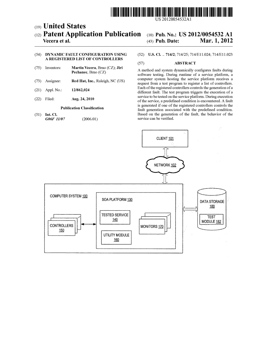 DYNAMIC FAULT CONFIGURATION USING A REGISTERED LIST OF CONTROLLERS - diagram, schematic, and image 01