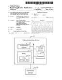 DATA PROCESSING DEVICE AND METHOD FOR CONTROLLING TEST PROCESS OF     ELECTRONIC DEVICE USING THE SAME diagram and image