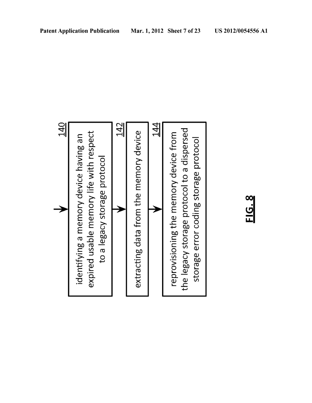 MIGRATING ENCODED DATA SLICES FROM A RE-PROVISIONED MEMORY DEVICE OF A     DISPERSED STORAGE NETWORK MEMORY - diagram, schematic, and image 08