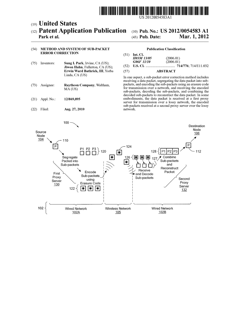 METHOD AND SYSTEM OF SUB-PACKET ERROR CORRECTION - diagram, schematic, and image 01