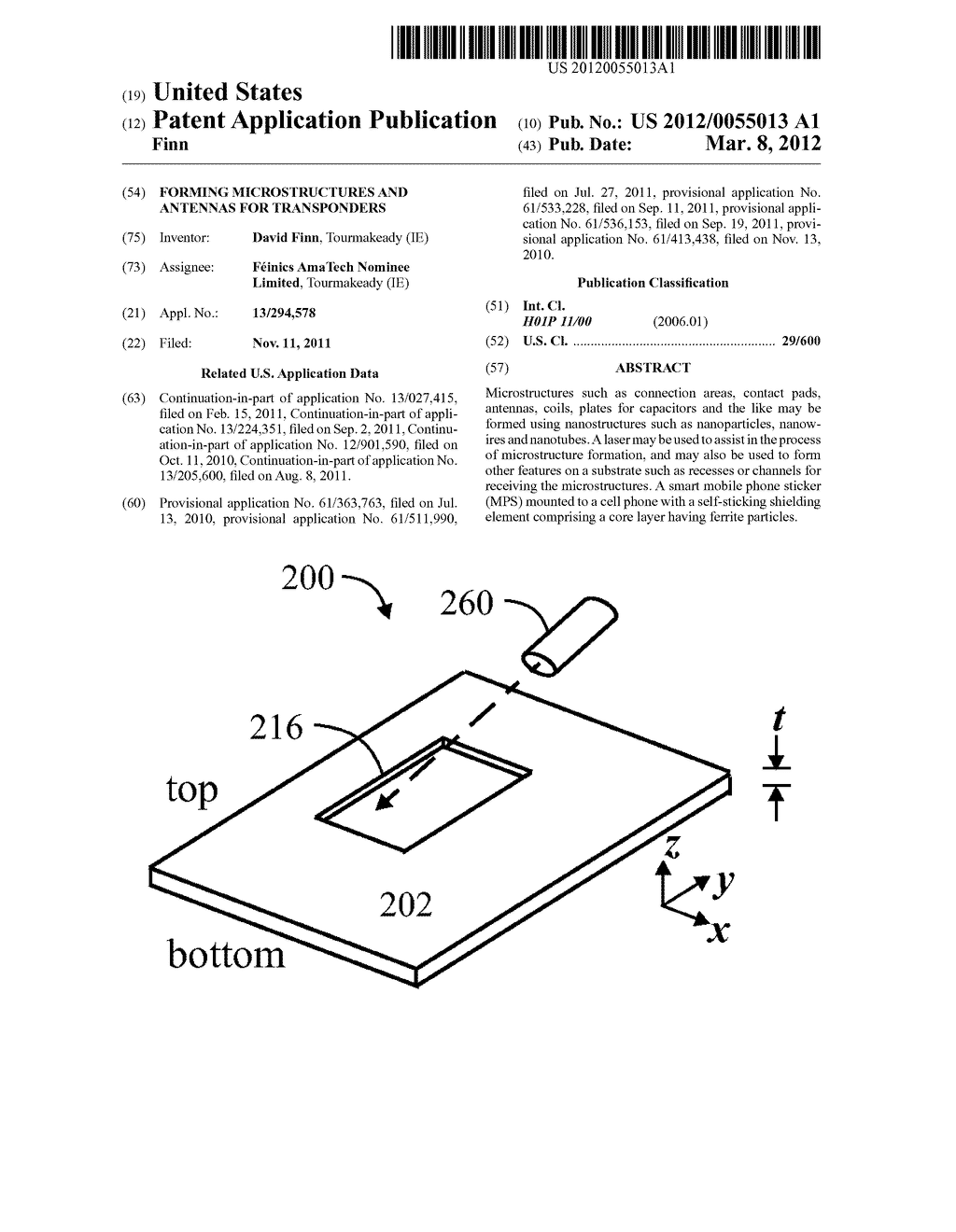 FORMING MICROSTRUCTURES AND ANTENNAS FOR TRANSPONDERS - diagram, schematic, and image 01