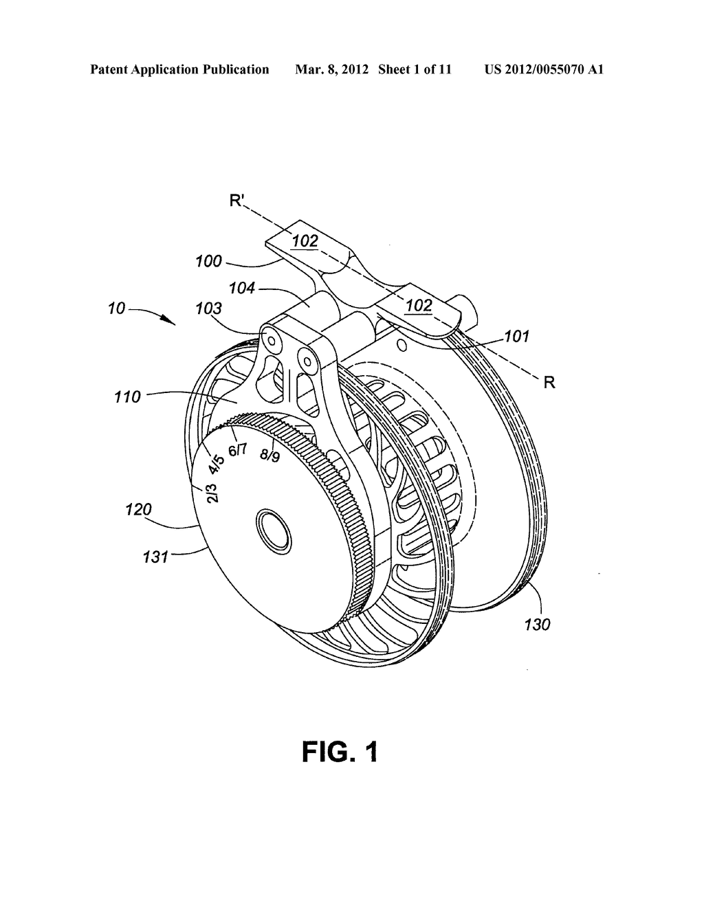 ADJUSTABLE FISHING REEL HOUSING WITH INTERCHANGEABLE DIFFERENT SIZE SPOOLS - diagram, schematic, and image 02