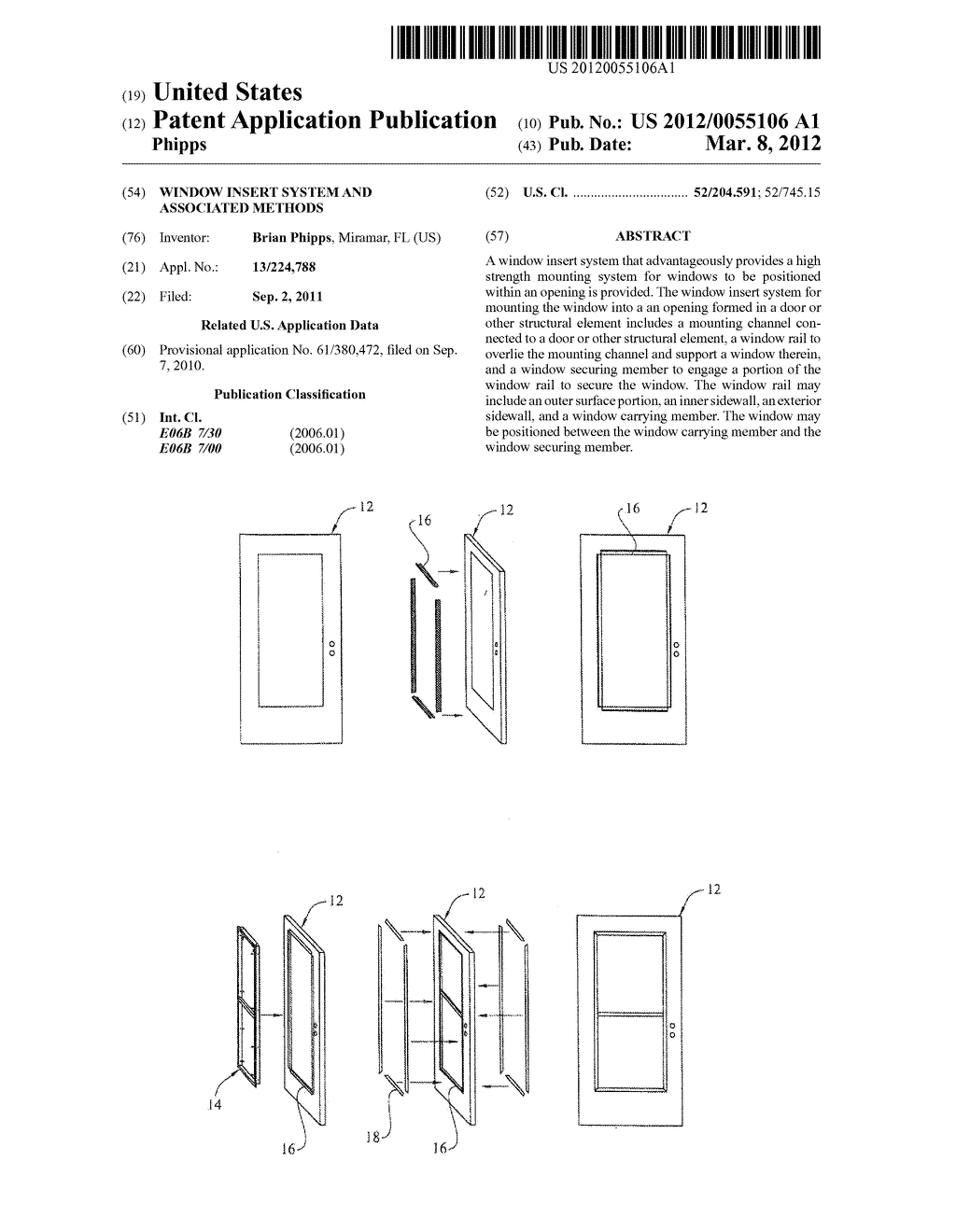 WINDOW INSERT SYSTEM AND ASSOCIATED METHODS - diagram, schematic, and image 01