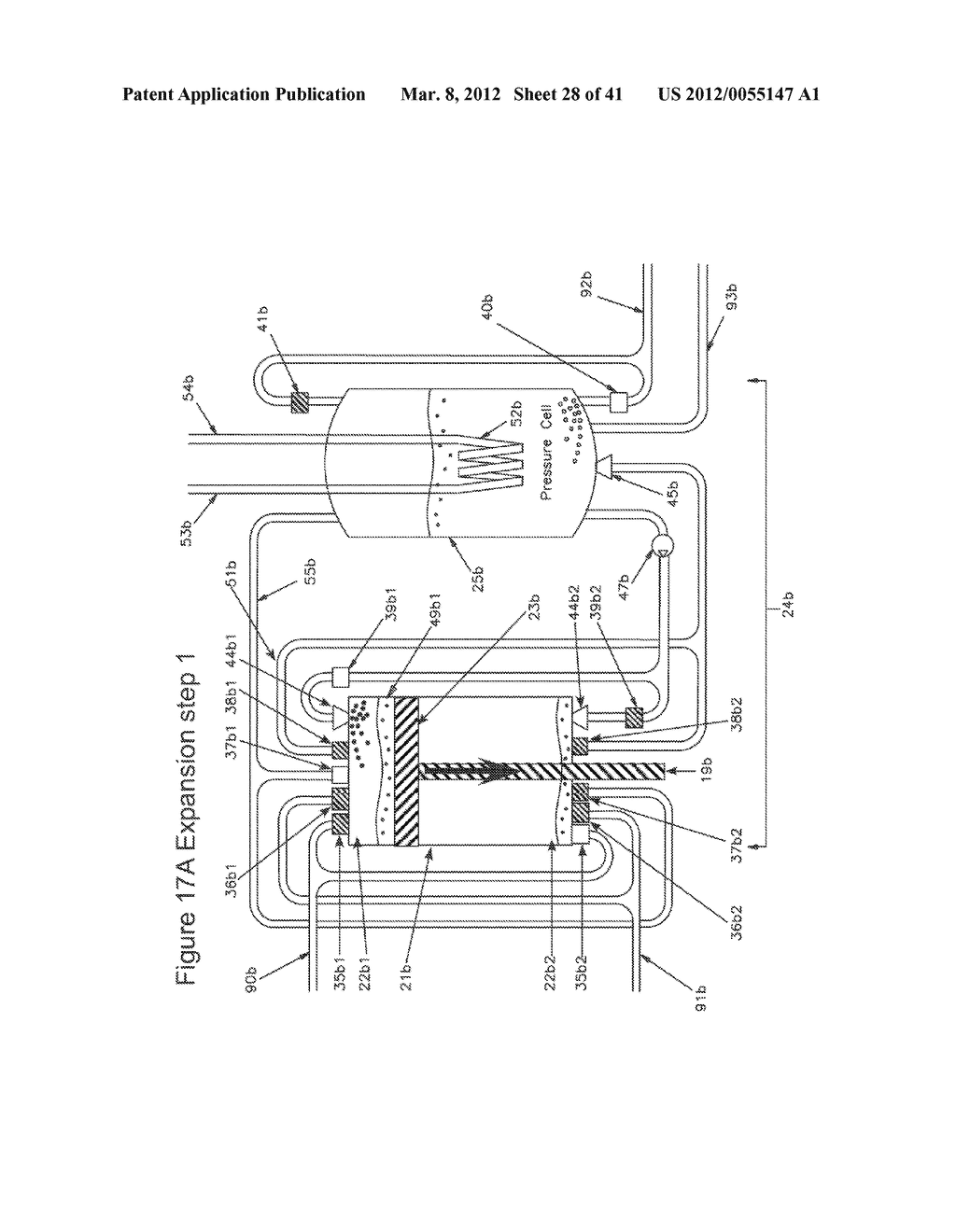 COMPRESSED AIR ENERGY STORAGE SYSTEM UTILIZING TWO-PHASE FLOW TO     FACILITATE HEAT EXCHANGE - diagram, schematic, and image 29