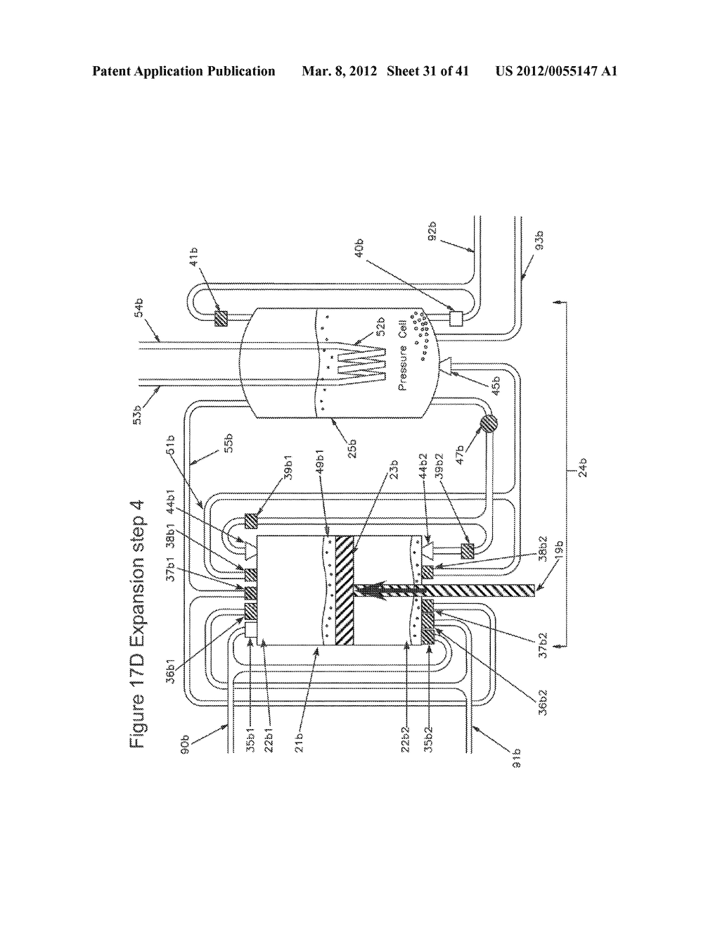 COMPRESSED AIR ENERGY STORAGE SYSTEM UTILIZING TWO-PHASE FLOW TO     FACILITATE HEAT EXCHANGE - diagram, schematic, and image 32