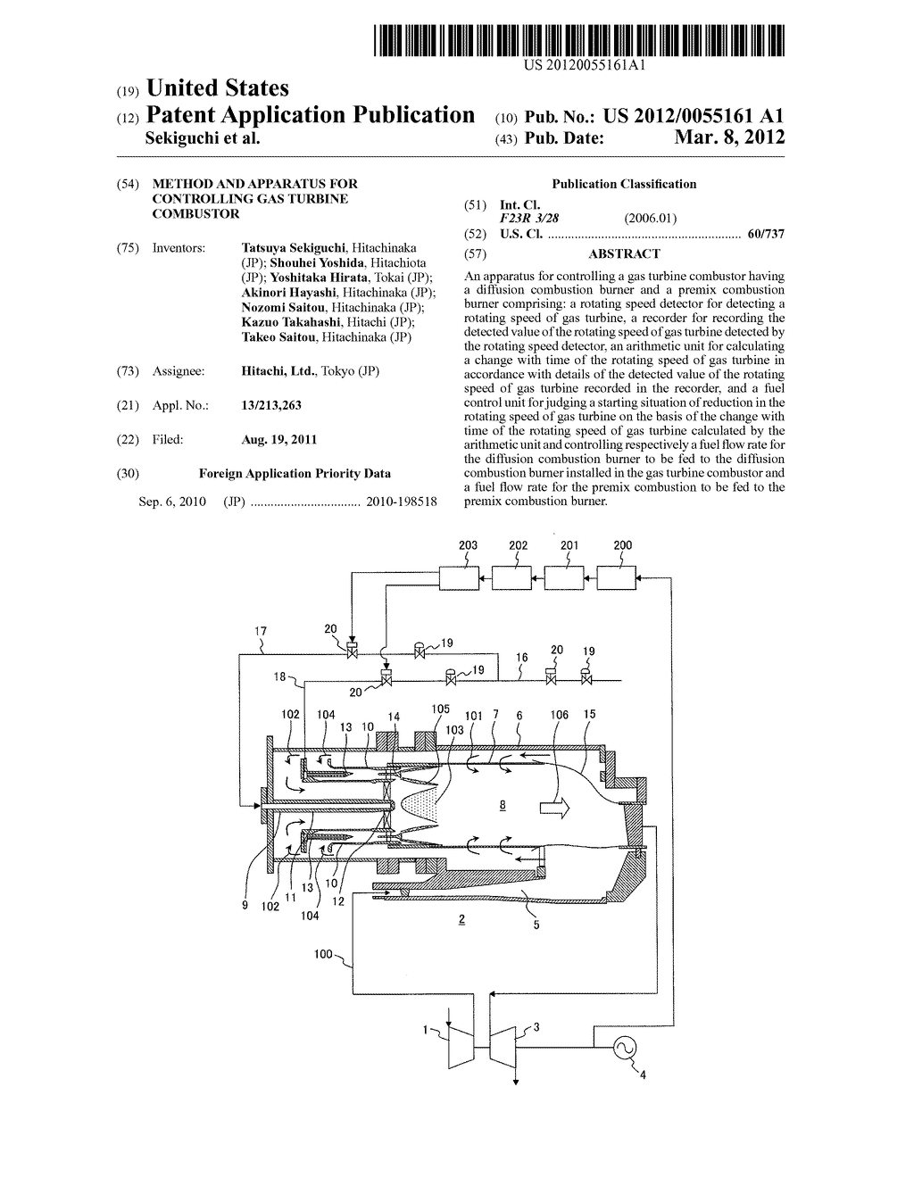 Method and Apparatus for Controlling Gas Turbine Combustor - diagram, schematic, and image 01