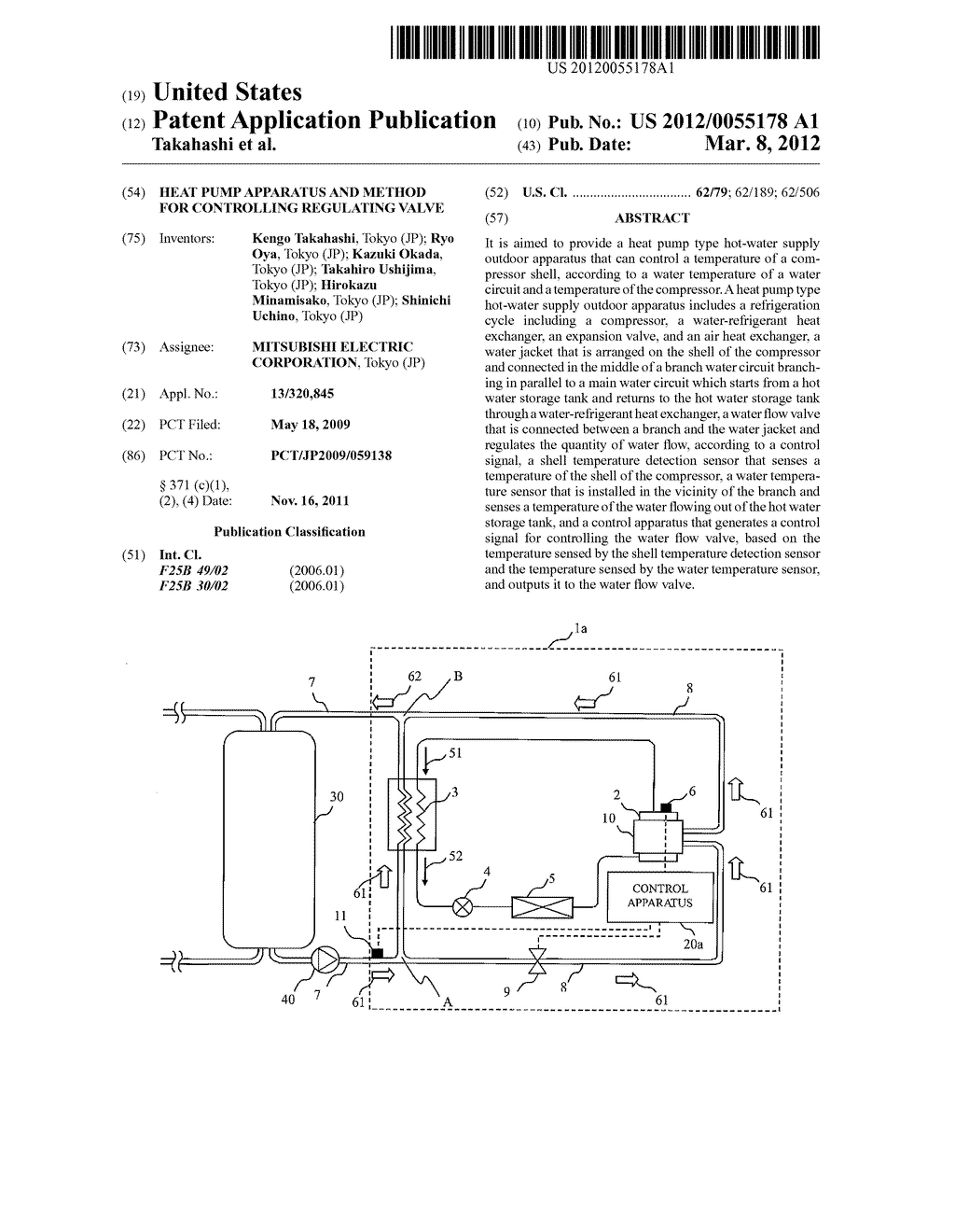 HEAT PUMP APPARATUS AND METHOD FOR CONTROLLING REGULATING VALVE - diagram, schematic, and image 01