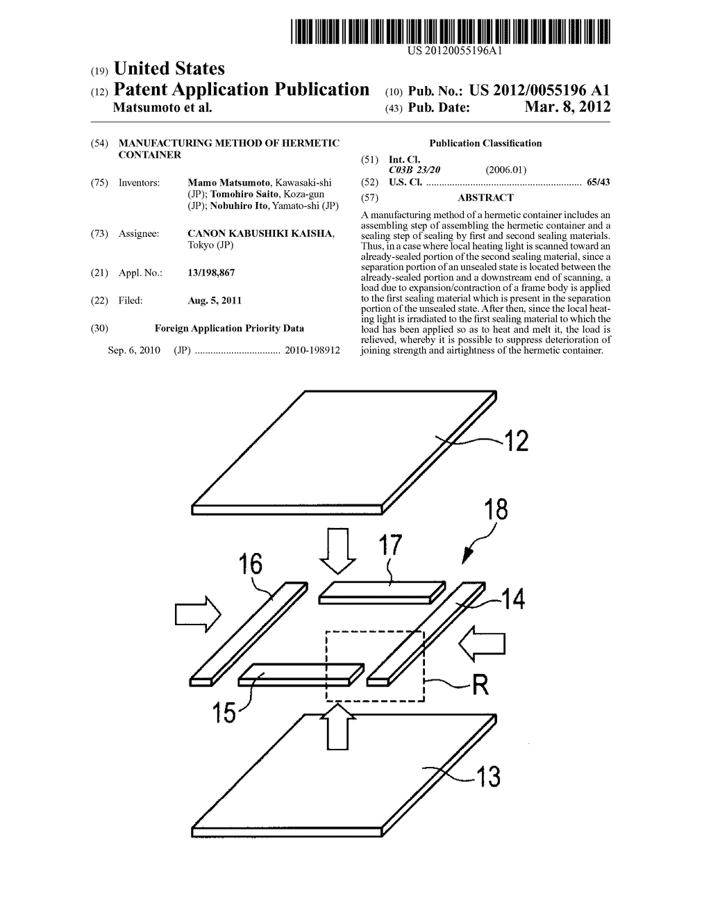 MANUFACTURING METHOD OF HERMETIC CONTAINER - diagram, schematic, and image 01