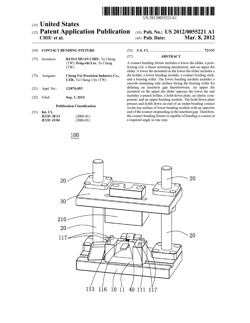 CONTACT BENDING FIXTURE - diagram, schematic, and image 01