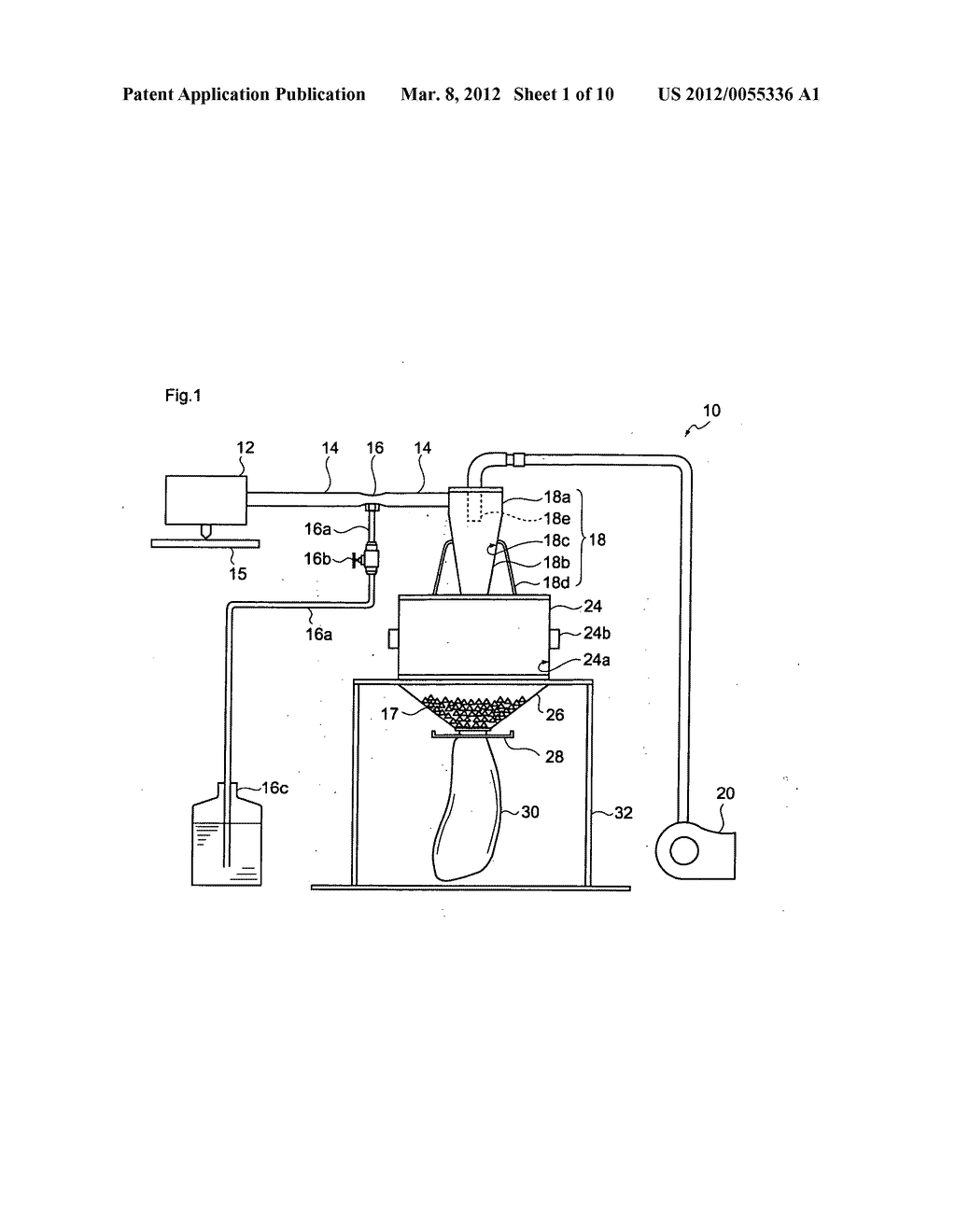 MACHINING DEVICE WITH WASTE COLLECTION EQUIPMENT AND MACHINING METHOD FOR     WORKPIECE - diagram, schematic, and image 02