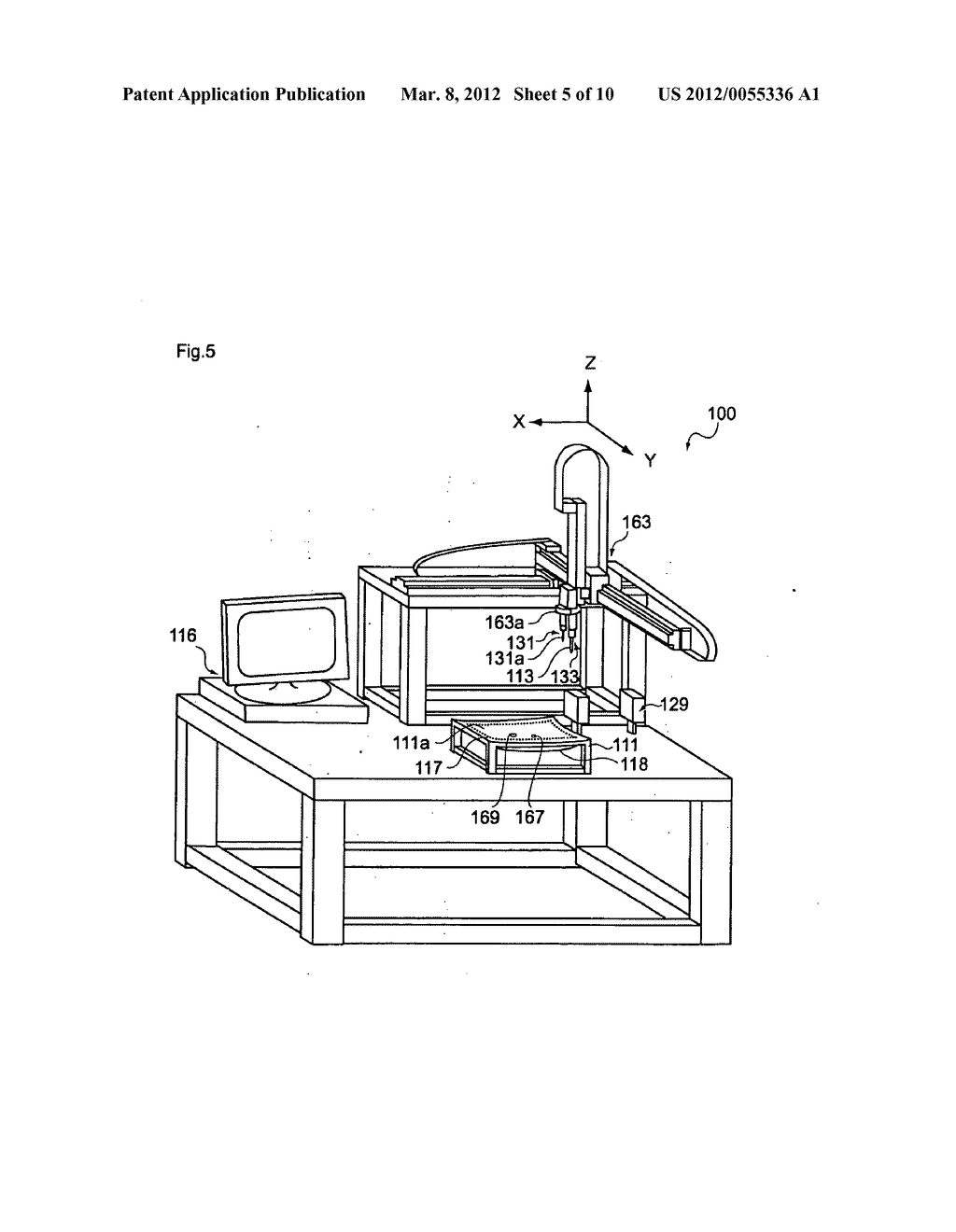 MACHINING DEVICE WITH WASTE COLLECTION EQUIPMENT AND MACHINING METHOD FOR     WORKPIECE - diagram, schematic, and image 06