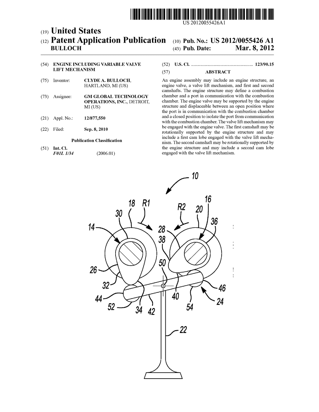 ENGINE INCLUDING VARIABLE VALVE LIFT MECHANISM - diagram, schematic, and image 01