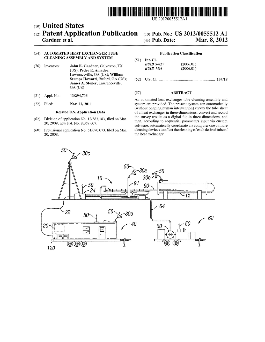 AUTOMATED HEAT EXCHANGER TUBE CLEANING ASSEMBLY AND SYSTEM - diagram, schematic, and image 01