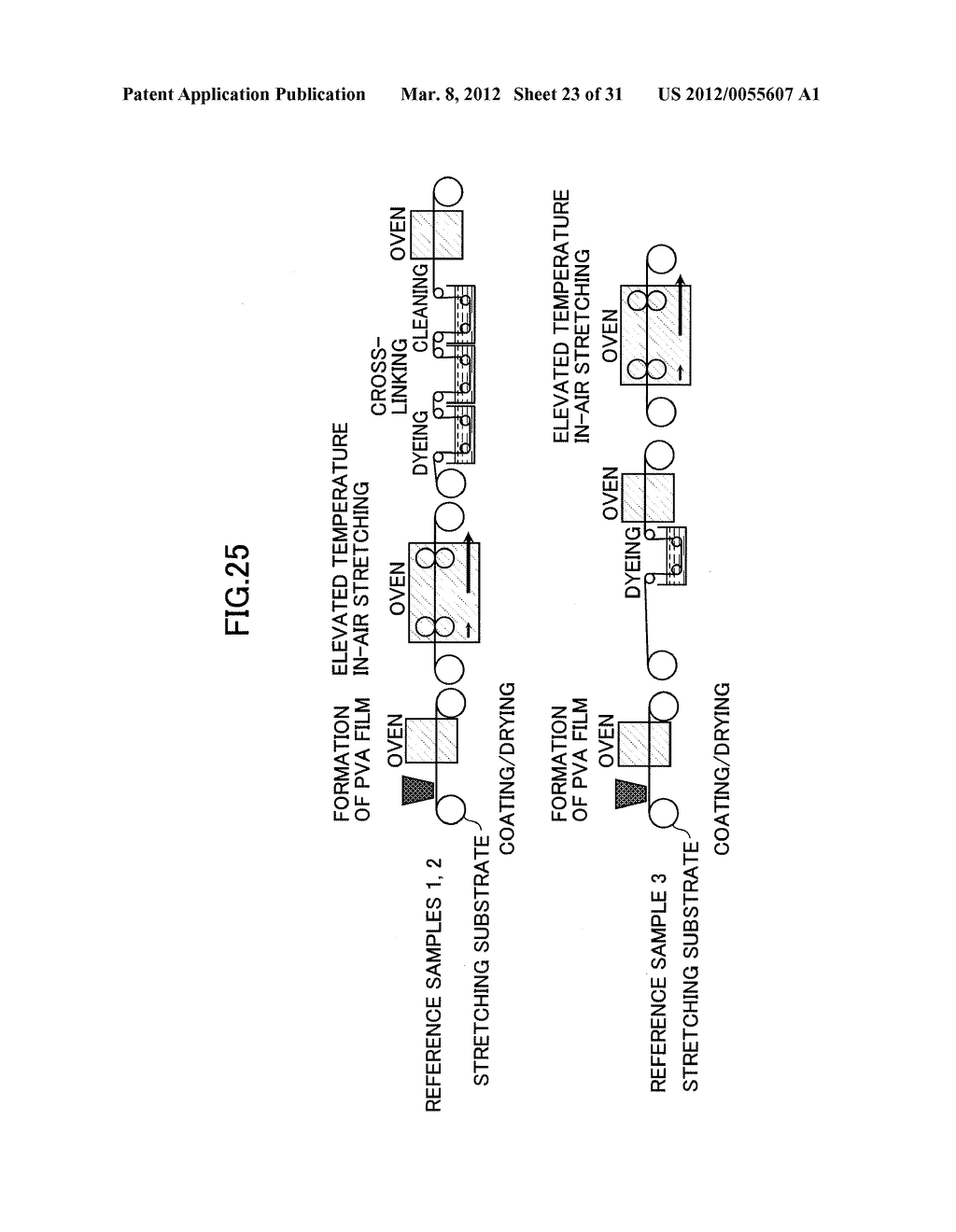 METHOD OF PRODUCING ROLL OF OPTICAL FILM LAMINATE WITH POLARIZING FILM - diagram, schematic, and image 24