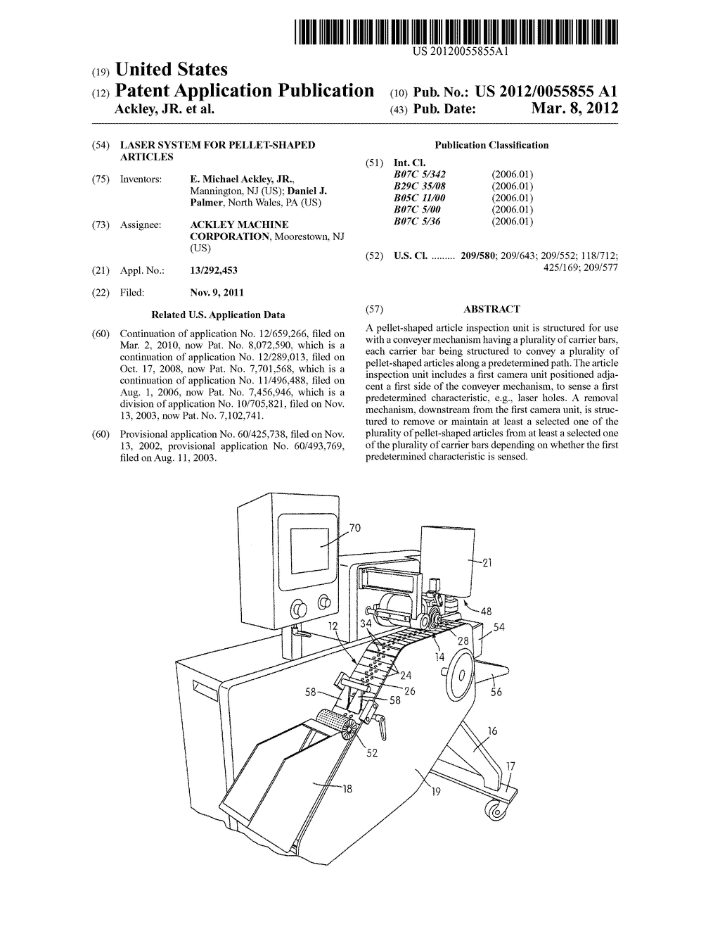 LASER SYSTEM FOR PELLET-SHAPED ARTICLES - diagram, schematic, and image 01