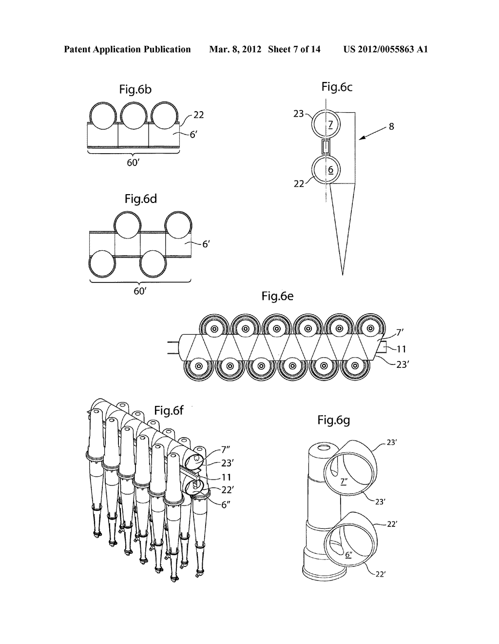 ASSEMBLY WITH MULTIPLE HYDROCYCLONES, METHOD FOR ASSEMBLING MULTIPLE     HYDROCYCLONES AND SUPPORT STRUCTURE FOR MULTIPLE HYDROCYCLONES - diagram, schematic, and image 08