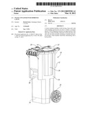 WASTE CONTAINER WITH IMPROVED LATCH diagram and image