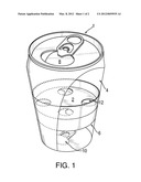 DUAL COMPARTMENT CONTAINER diagram and image