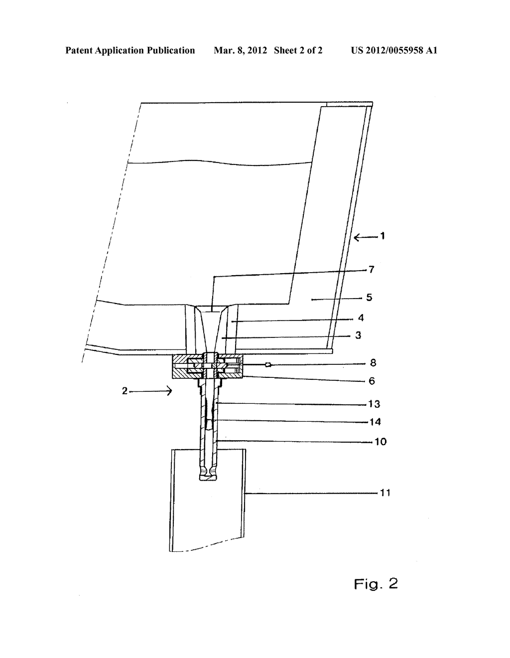 BOTTOM POURING NOZZLE FOR USE IN A CONTAINER FOR METAL MELTS - diagram, schematic, and image 03