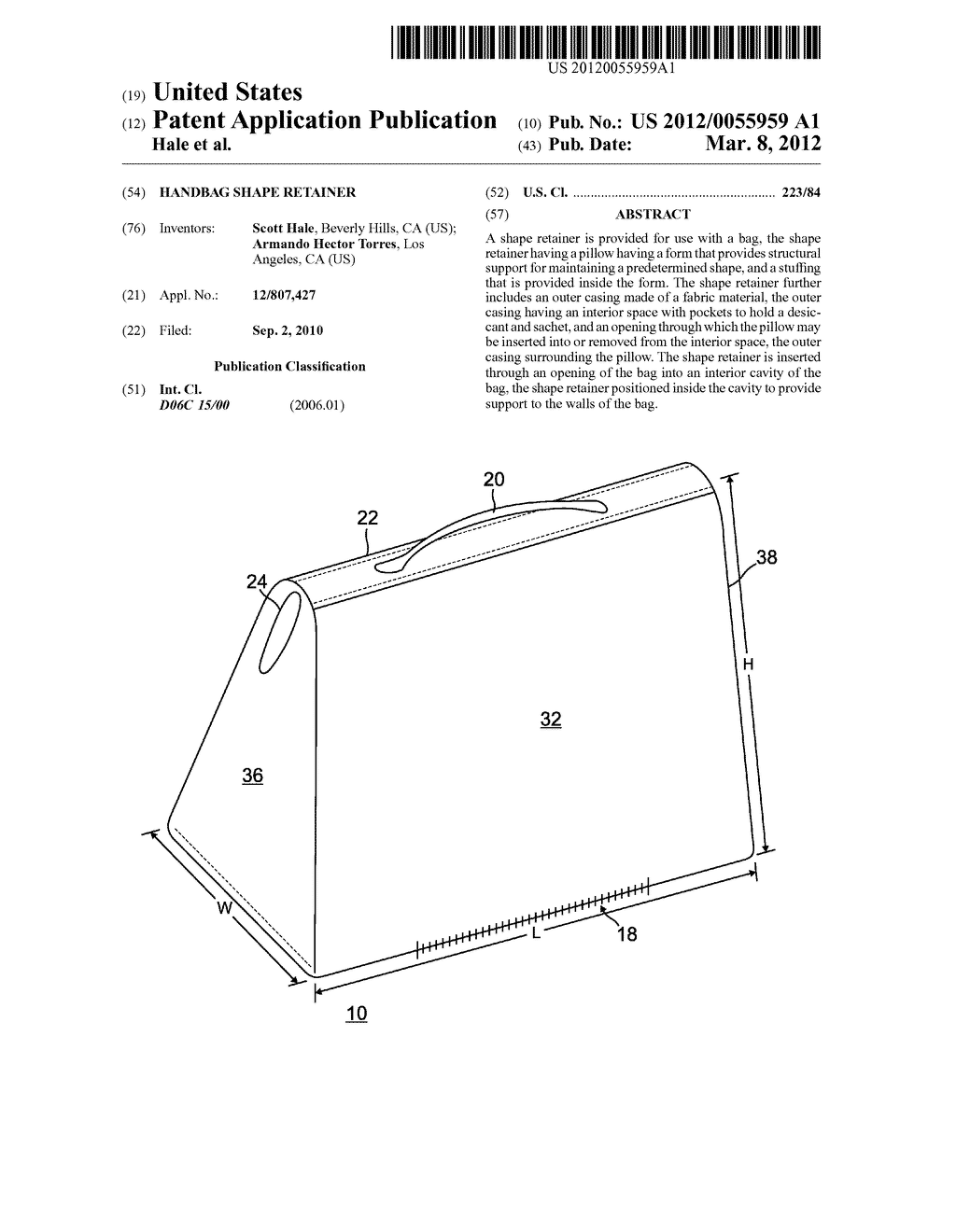 Handbag shape retainer - diagram, schematic, and image 01