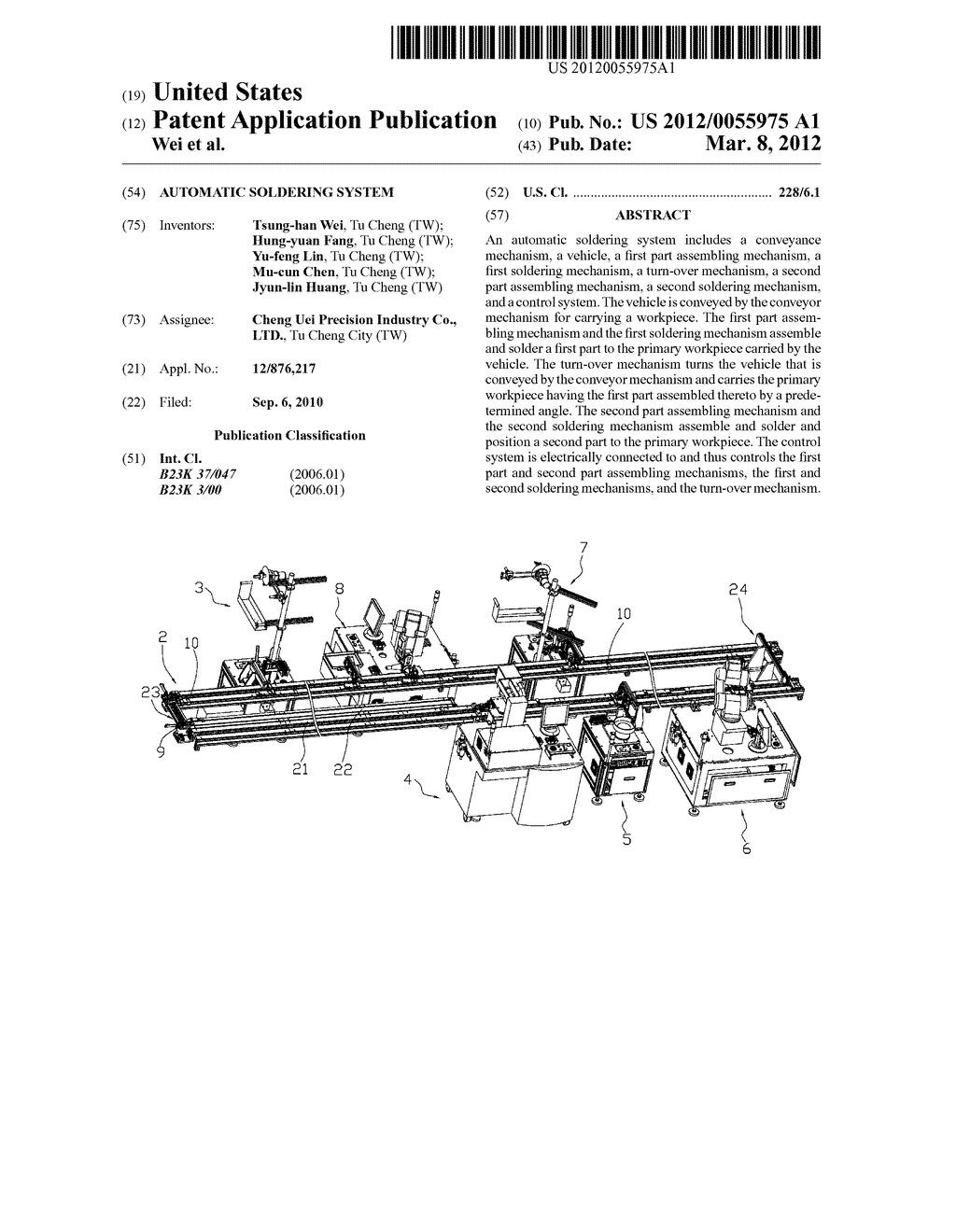 AUTOMATIC SOLDERING SYSTEM - diagram, schematic, and image 01