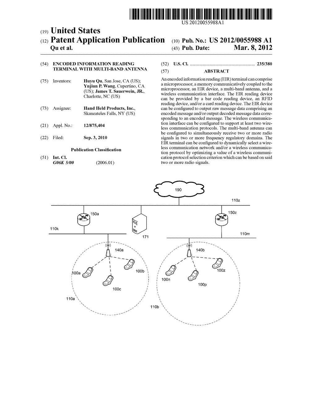 ENCODED INFORMATION READING TERMINAL WITH MULTI-BAND ANTENNA - diagram, schematic, and image 01