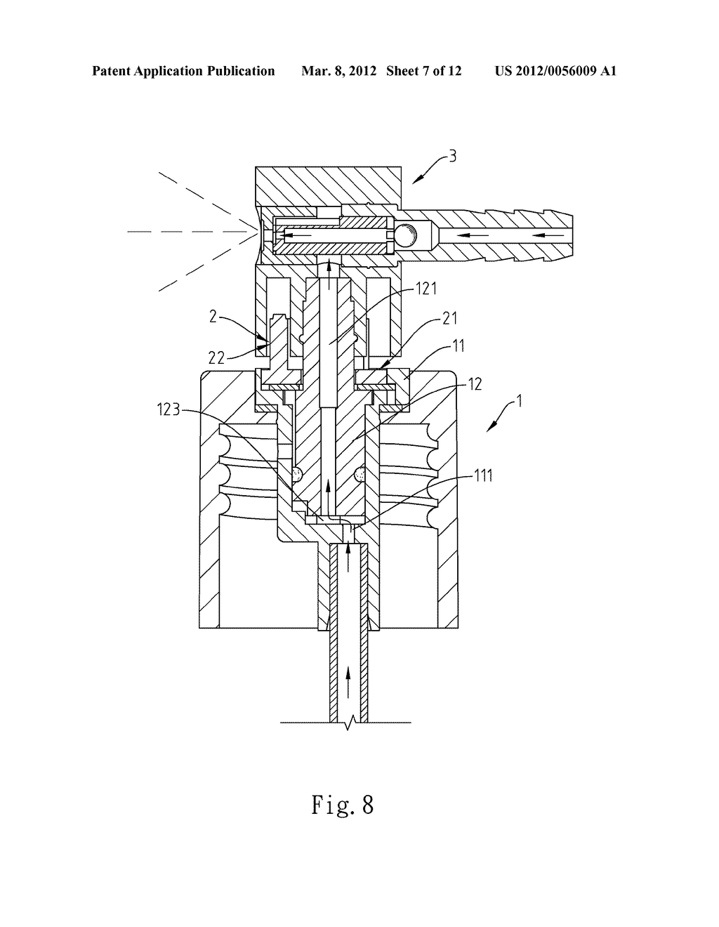 LEAKPROOF PERFUME BOTTLE SPRAY HEAD ASSEMBLY WITH POSITIONING SOUND     INDICATION - diagram, schematic, and image 08