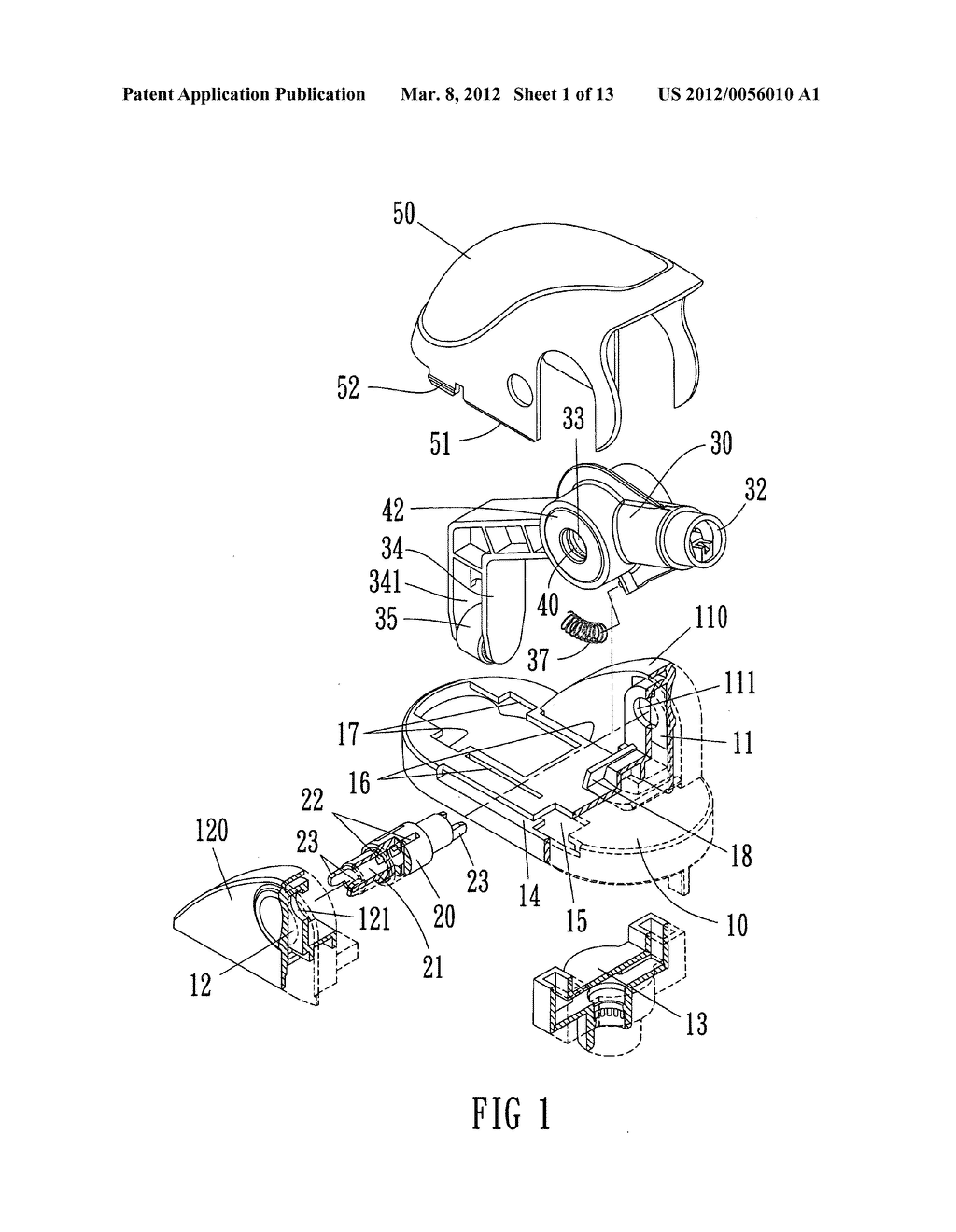 Automatic flow regulation sprinkler for gardening - diagram, schematic, and image 02