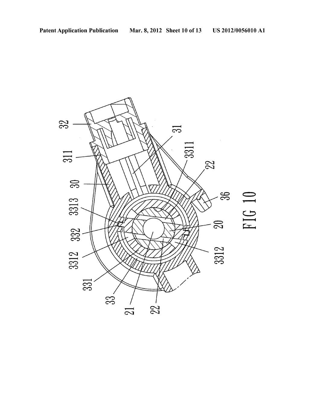 Automatic flow regulation sprinkler for gardening - diagram, schematic, and image 11