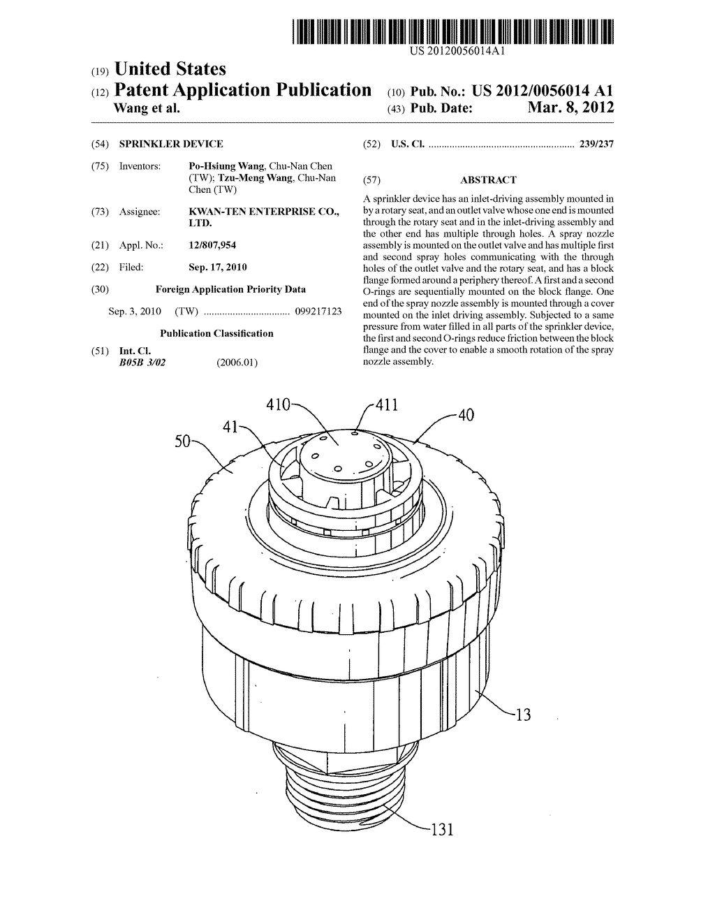 Sprinkler device - diagram, schematic, and image 01