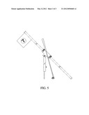 Golf flag stick and golf club support diagram and image