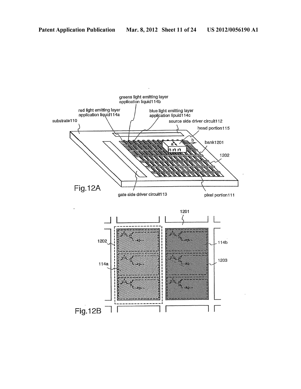 EL Display Device and a Method of Manufacturing the Same - diagram, schematic, and image 12