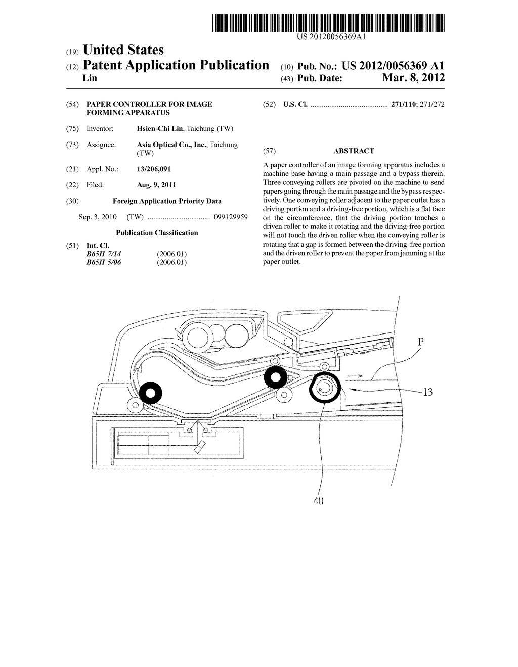 PAPER CONTROLLER FOR IMAGE FORMING APPARATUS - diagram, schematic, and image 01