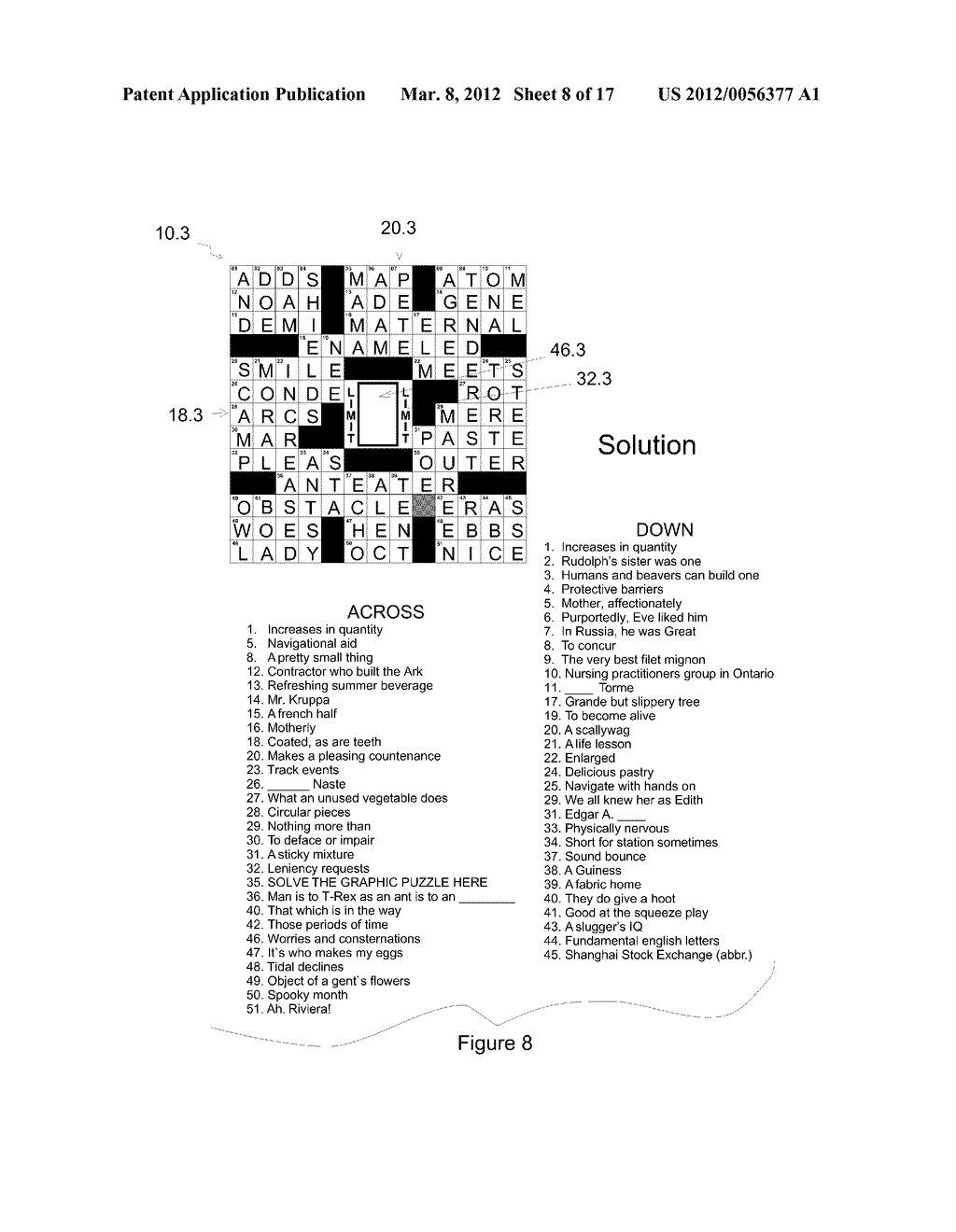 CROSSWORD PUZZLE GAME, METHOD OF GENERATING THE SAME, AND GAME SHOW     GENERATED THEREFROM - diagram, schematic, and image 09